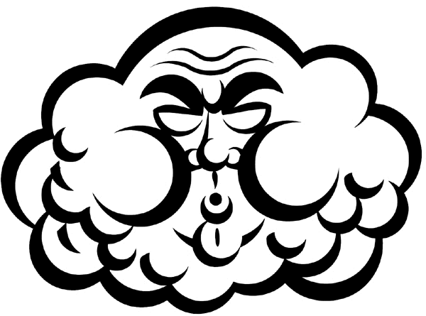 Wind blowing cloud vinyl sticker. Customize on line. Seasons and Sun Moon Stars 082-0168